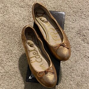 Sam Edelman Metallic Gold Flats